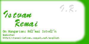 istvan remai business card